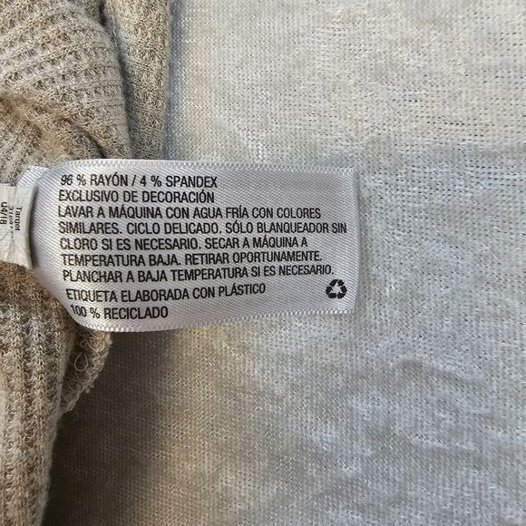 Knox Rose Top Women's Large Gray Long Sleeve Lightweight Knit Front Knot Lace‎ - Picture 8 of 8